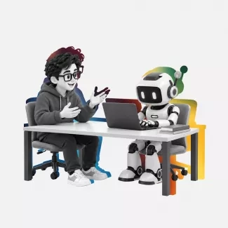 Web & Mobile development Ілюстрація до статті про вайб-кодування.